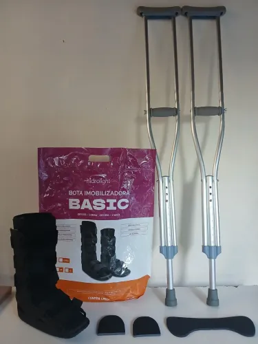 Bota Ortopédica + Muleta Axilar