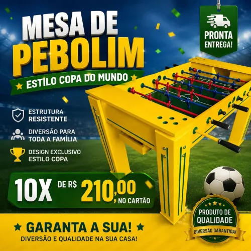 Mesa de Pebolim estilo COPA DO MUNDO