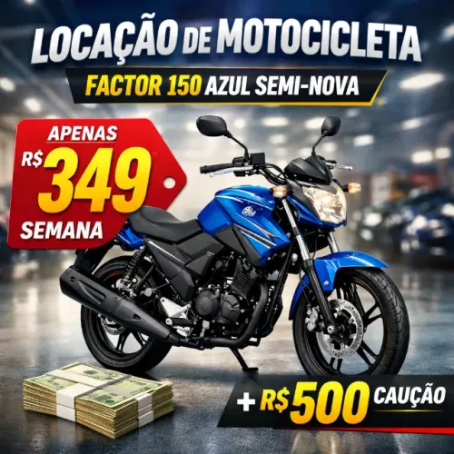 ? ALUGUEL SEMANAL: Yamaha FACTOR 150 - Itajaí e Região