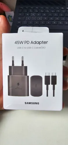 Carregador 45W Original Samsung. Carregamento Super Rápido 2.0.<br>Importado sem selo Anatel.