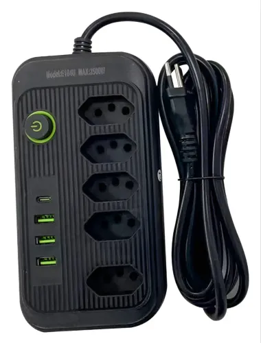 Extensao bivolt Com USB-C