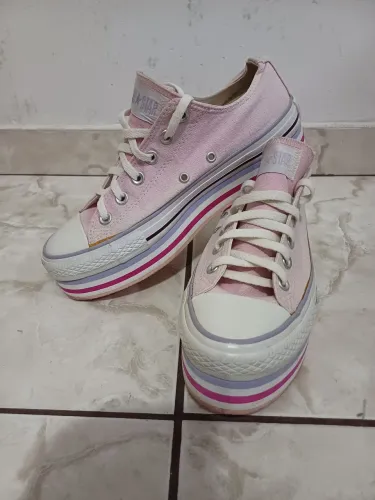 Tênis plataforma colorido All Star