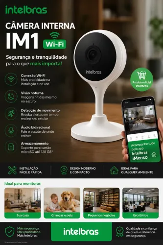 Câmera Intelbras IM1 Wi-Fi 