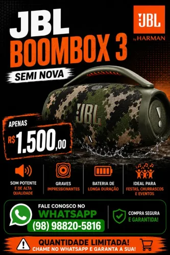 JBL BOMBOX 3 SEMI NOVA