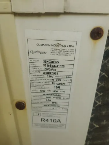 Ar condicionado 9000 BTUs