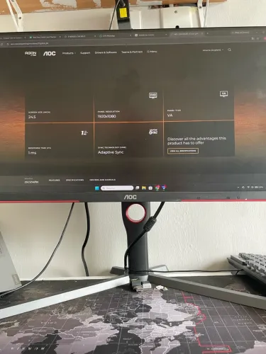 Monitor gamer AOC 24,5