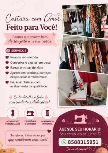 Custura sob medida com qualidade, compre já sua roupa do jeito q vc quer