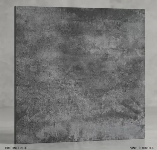 Piso vinílico cinza colado 45,72x45,72