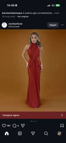 Vestido madrinha - terra cota