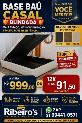Base baú casal ( Blindada )
