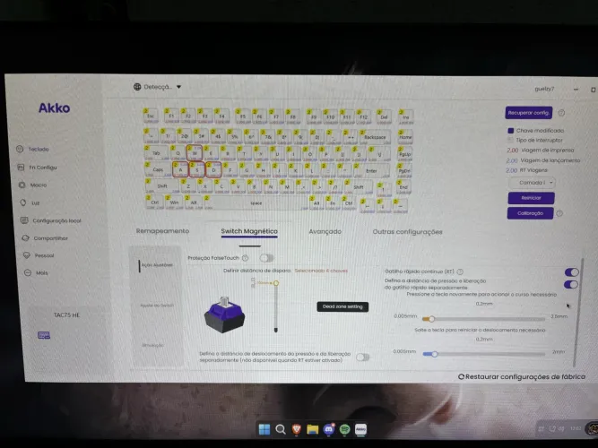 Teclado Magnético Akko Tac75 HE 8k