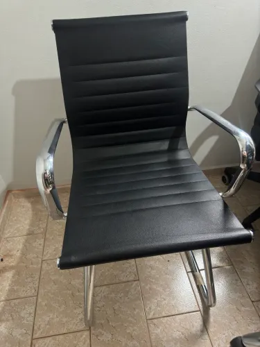Cadeira Escritório Recepção Secretária Atendimento Preto