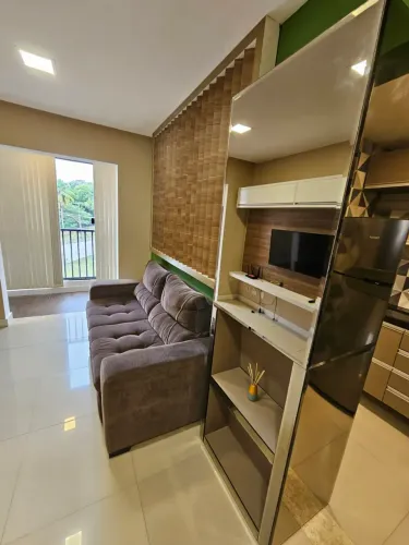 Alugo apartamento todo mobiliado no Condomínio Milano - Com varanda e lazer