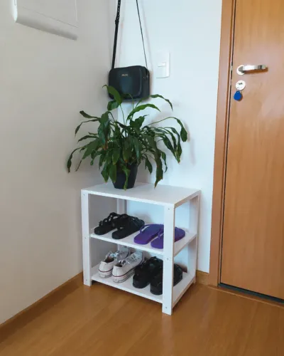Sapateira Moderna Hall De Entrada MDF Branco