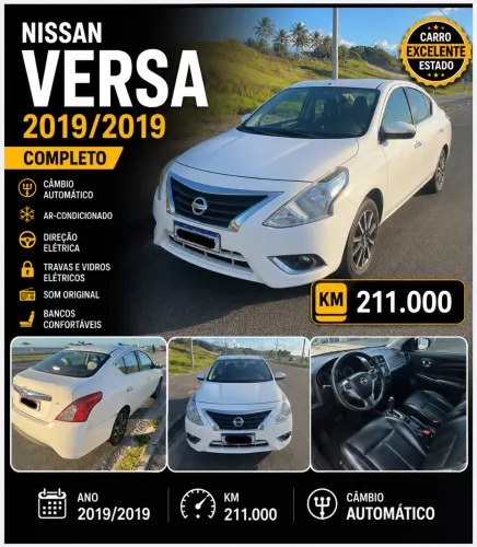 Nissan Versa SL 1.6 16V Flexstart 4P Aut. 2019