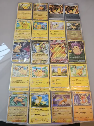 Coleção Cartas pokemon Pikachu raras