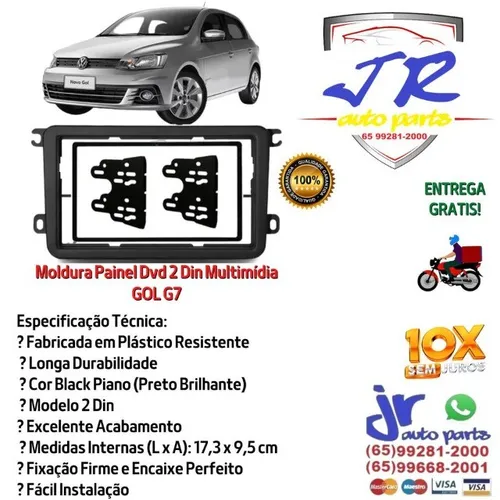 Moldura Painel 2 Din Multimidia Gol G7