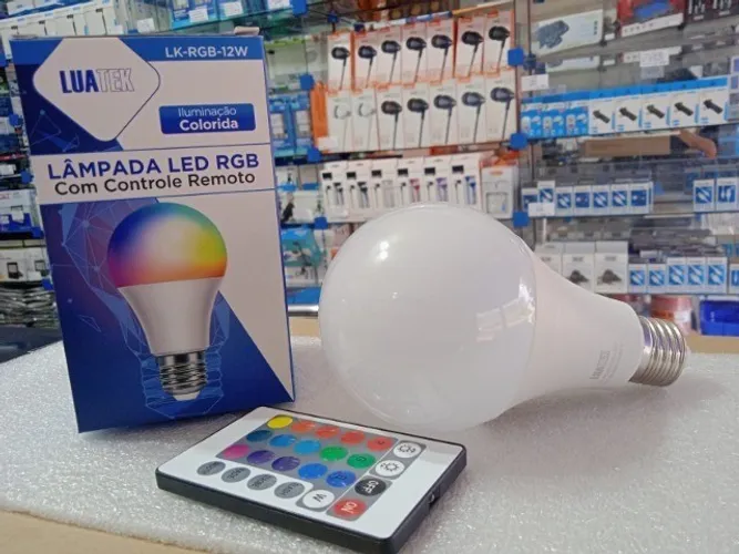 Lampada RGB 7w Luatek (Varias cores) (Honestidade e Qualidade Distribuidora JK Eletrônicos