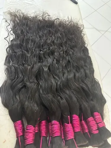 Cabelo humano / ondulado de 65 cm