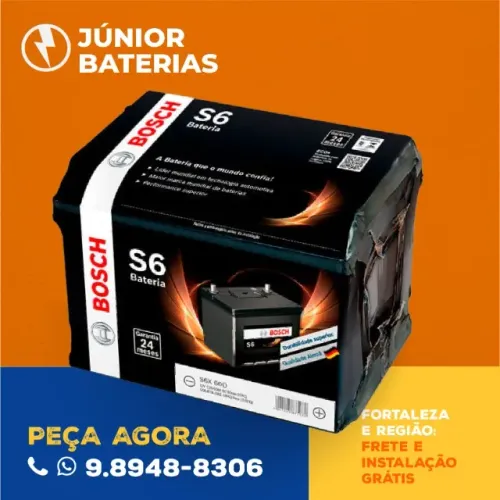 Bateria 75 amperes bosch carro Fortaleza