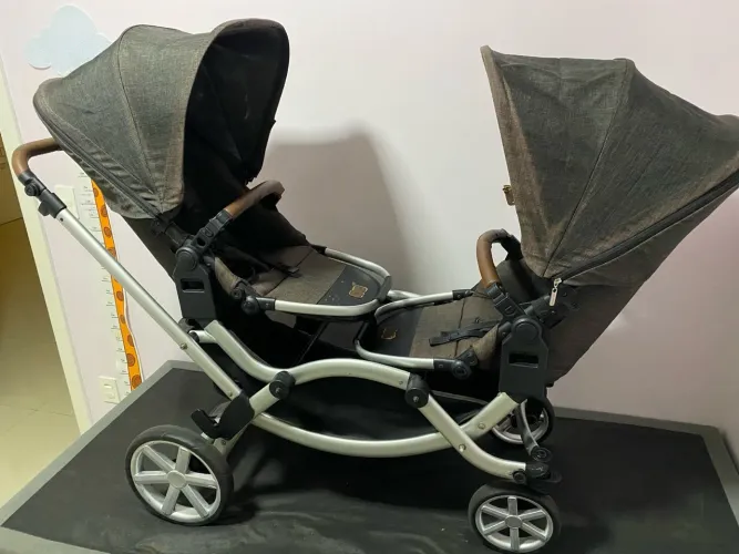 Carrinho e bebê conforto para Gêmeos Zoom - Abc Design