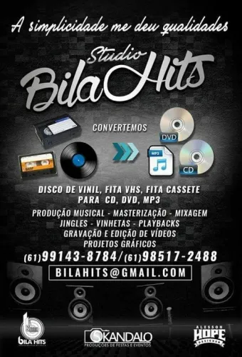 Convertemos Fita VHS para DVD Fita Cassete e Disco de Vinil Para CD,DVD