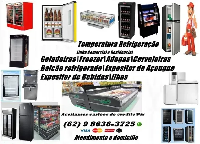 Goiania>Confira(Consertos e Manutenção) em Freezer\Cervejeiras\Balcão\Geladeiras e outros