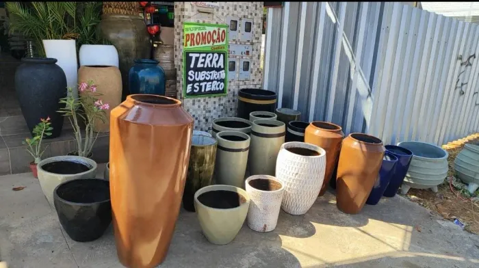 Vasos fibra com cimento