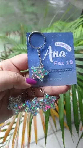 Chaveiro de Resina para Lembrancinhas de Aniversários