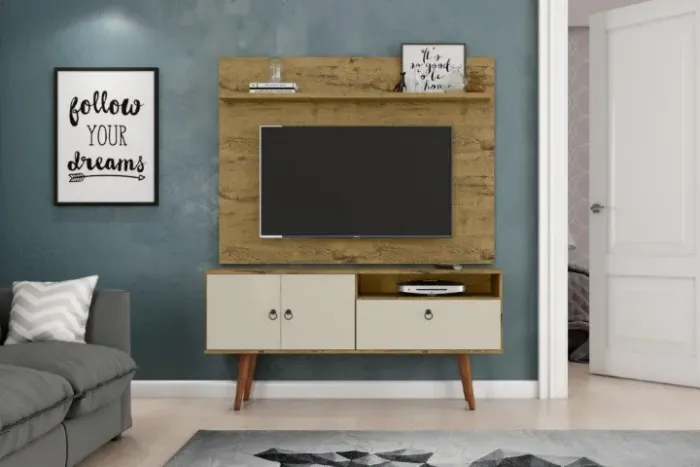 Rack + Painel TOP Estilo Retrô Para TV Até 55'' ! Entrega e Montagem Grátis.