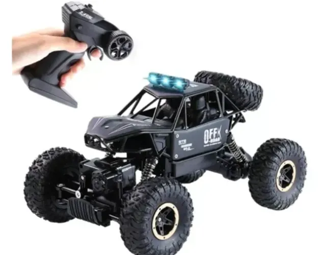 Carrinho de Controle Remoto Rtr com Faróis de Led e com bateria recarregável 28cm
