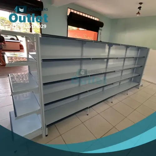 Gondola de centro 1,70 de altura para supermercado