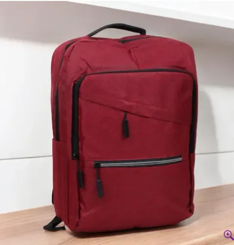 Mochila Para Notebook - Espaçosa (Vermelho) USB.