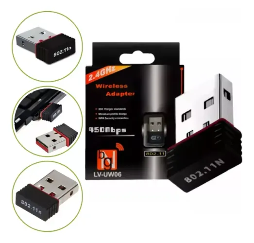 Adaptador Rede Wifi Usb 2.4ghz Pc e Notebook
