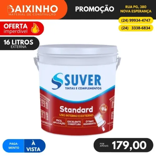 Tinta Acrílica Exterior 16 Litros Suver