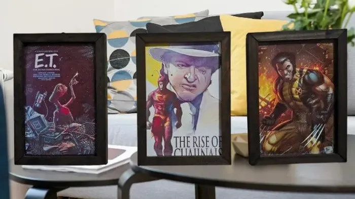 Quadros Decorativos - E.T., Wolverine e Chapolin 