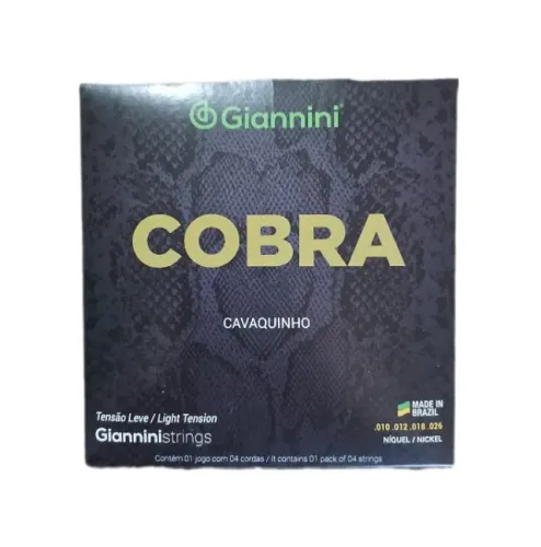 Cordas Giannini Cavaquinho Cobra Níquel Tensão Leve Gescl