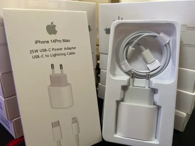 Carregador para IPhone 25W Tipo C/Turbo - Fonte + Cabo Lightning