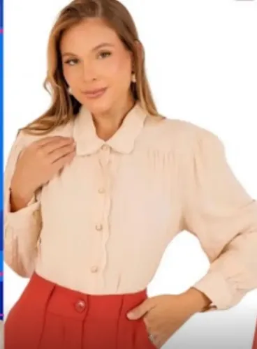 Blusa Social branca - Manga Longa - 