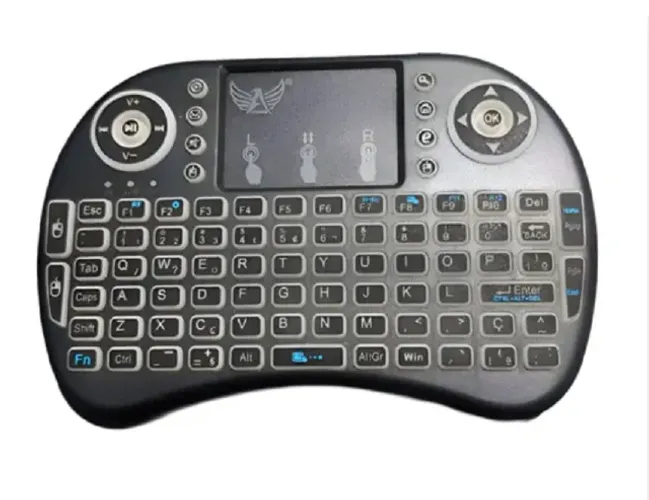 Mini Teclado Keyboard Sem Fio Wireless Iluminado Luz Led