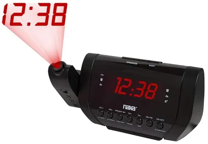 Rádio- relógio digital AM/FM com projetor de horas