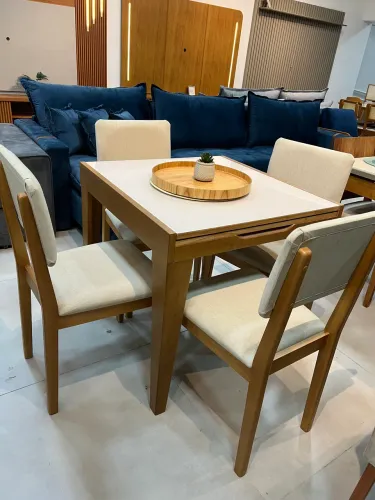 Mesa Extensível 4 Cadeiras 18X SEM JUROS + FRETE GRÁTIS