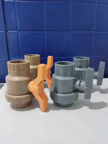 Torneira Registro de Esfera 60mm Pvc Soldável Com União 