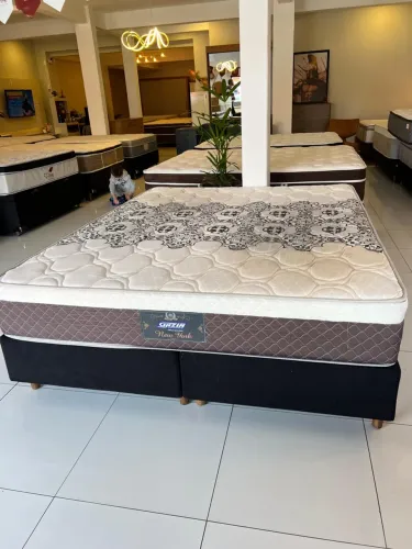 Cama de Casal Queen Size Gazin New York Seminova Top - ENTREGAMOS