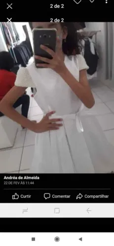 Vestido branco para menina