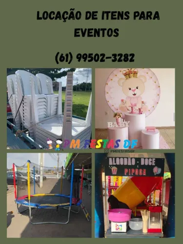 Locação itens para festa 