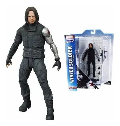 Boneco Winter Soldier Soldado Invernal Marvel Select - Diamond Select Toys (lacrado)