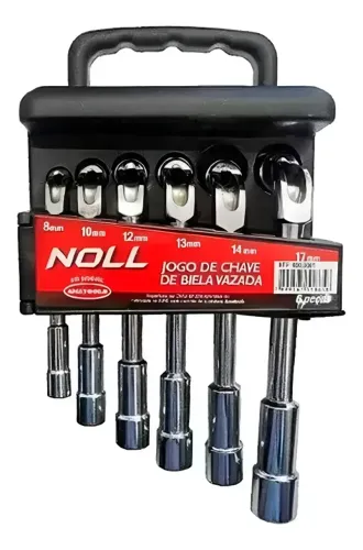 JOGO DE CHAVE DE BIELA VAZADA 8 A 17 MM C/6 PÇS - NOLL
