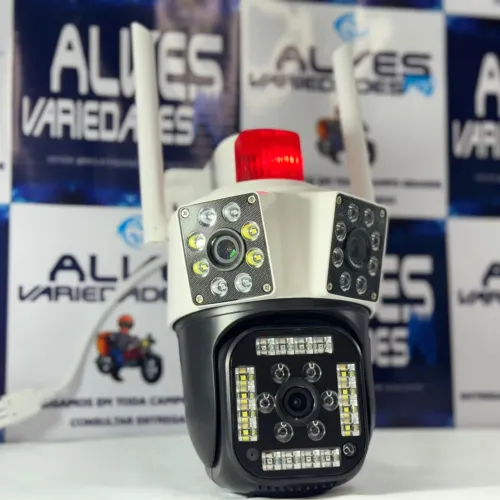 Câmera de Segurança Externa 3 Lentes IP wifi Full HD 2 Antenas Sirene Yoosee