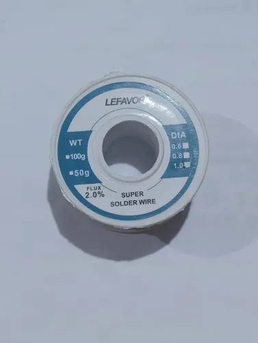 Solda Super Solder Wire LEFAVOR 100g  2.0% Flux 1,0mm Estanho+Fluxo 